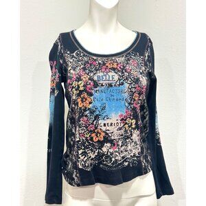 Vanilla Sugar Y2K Graphic Women's Long Sleeve T-Shirt Rhinestones Lace Floral Gr